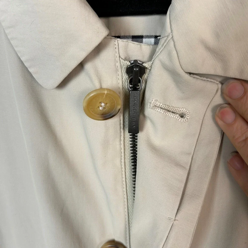 Burberry London Mid-length Trench Coat Men's 48 Tan Heritage‎ Classic Nova Check